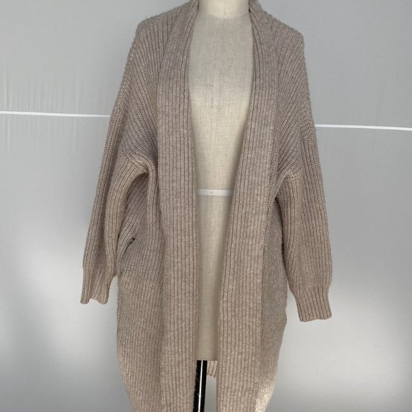 Cardigan Sweater Jacket In Oatmeal 